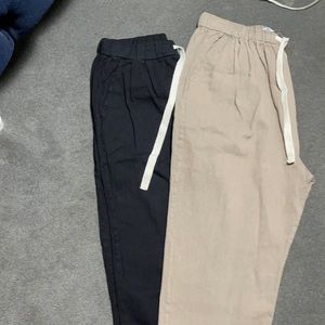 Zara cropped drawstring pants
